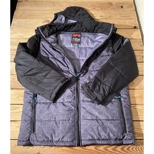 NEW Atlas For Men Hooded Coat Size Large Men's Grey Full Zip